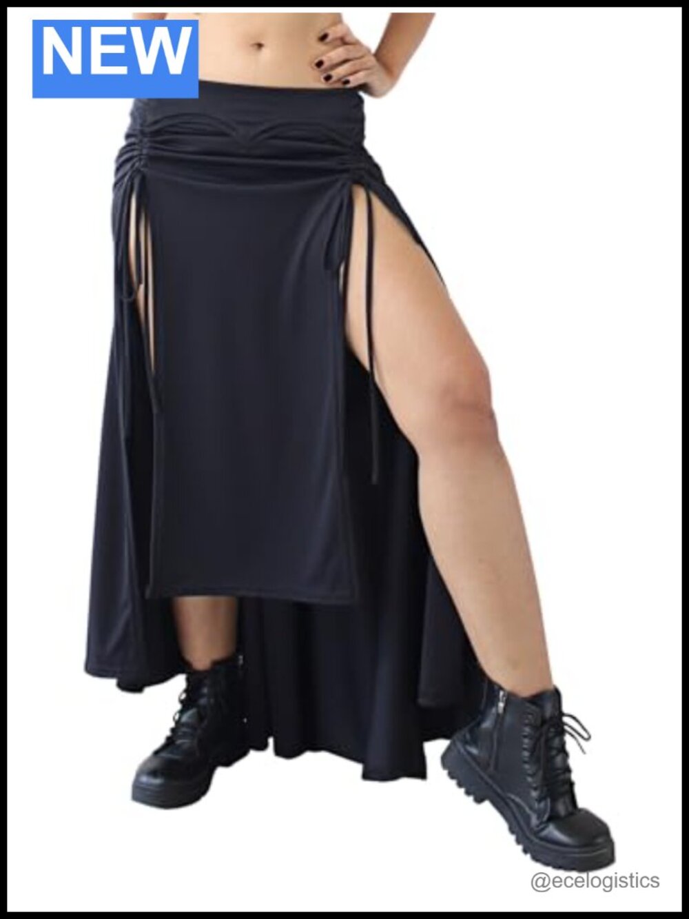 Handmade Renaissance Long Pull Up Skirt Steampunk Punk Style